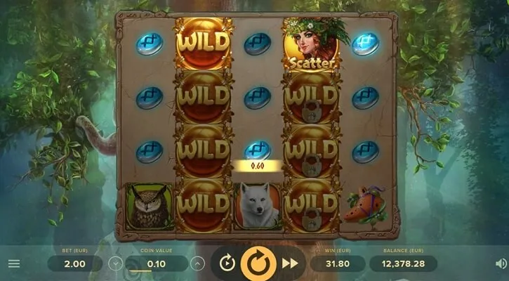 druids dreams slot screen