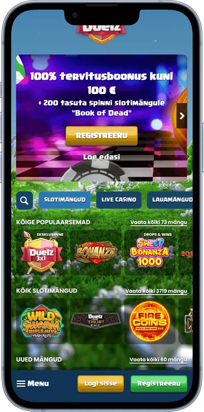 duelz kasiino mobiilne veebileht slotid
