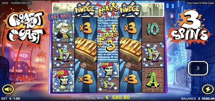 east coast west coast slot screen