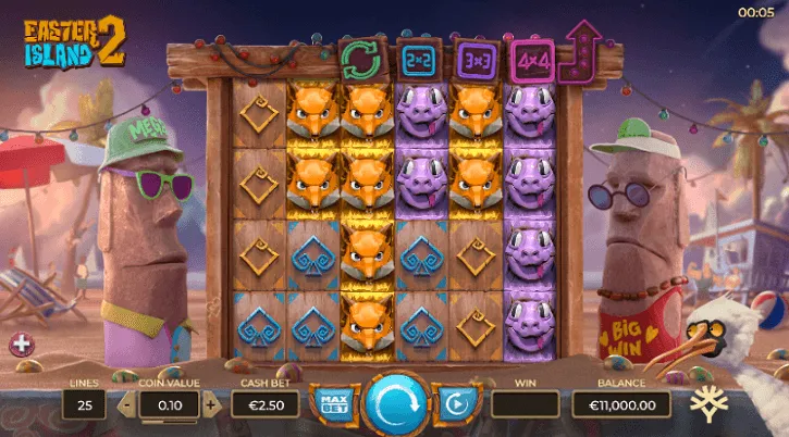 easter island 2 slot screen