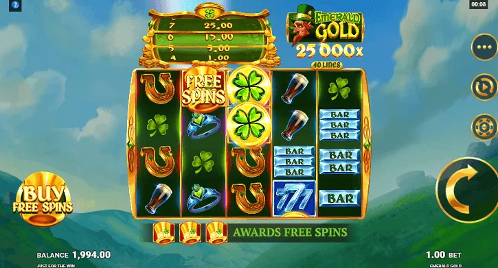 emerald gold slot screen