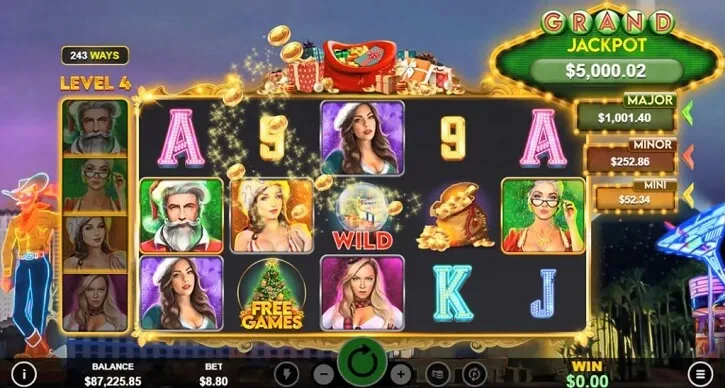 epic holiday party slot screen