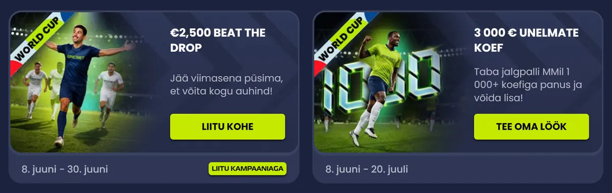 Epicbet Jalgpalli MM 2026 kampaaniad