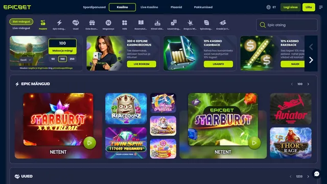 epicbet kasiino veebileht