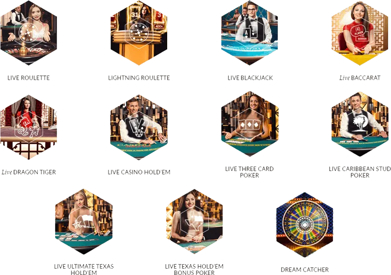 evolution gaming all table games