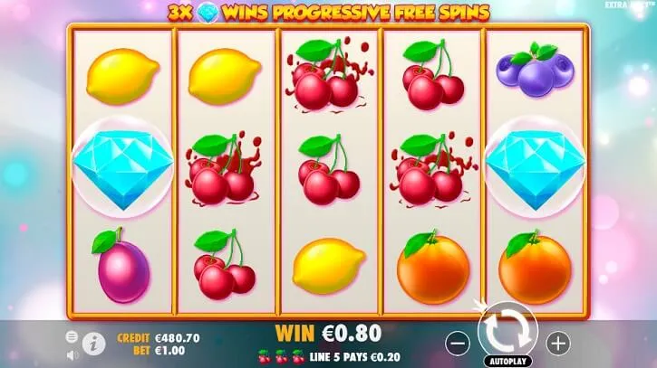 extra juicy slot screen
