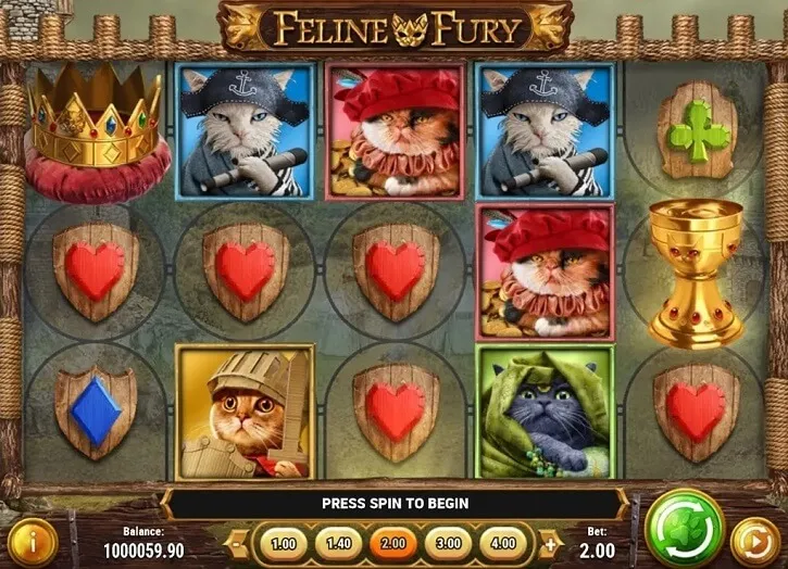 feline fury slot screen