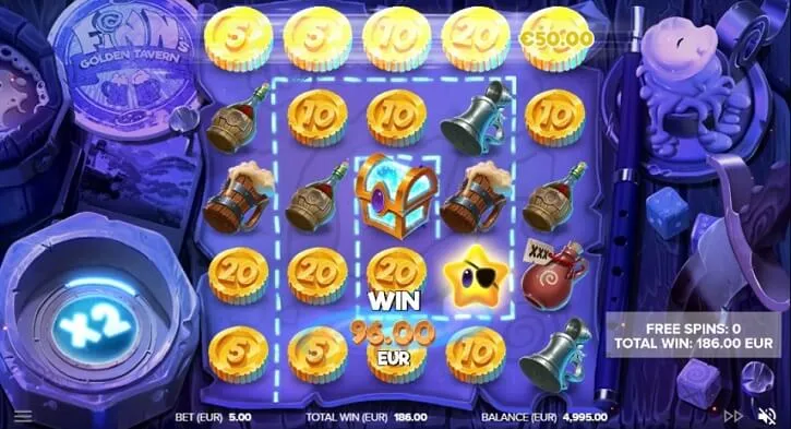 finns golden tavern slot bonus screen