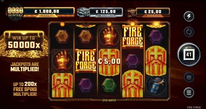 fire forge slot screen