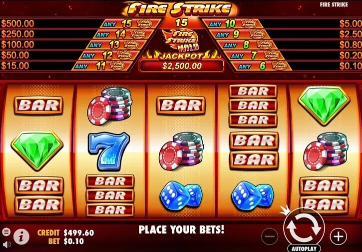fire strike slot screen