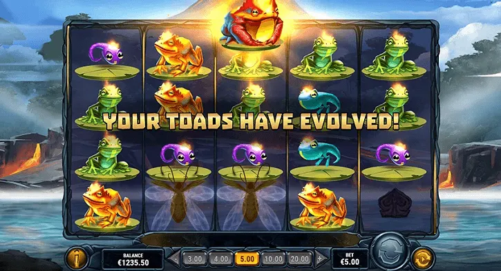fire toad slot screen