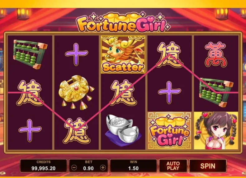 fortune girl slot screen
