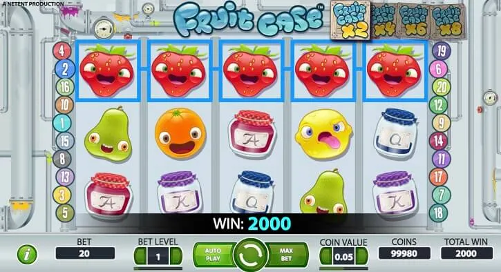 fruit case slot screen