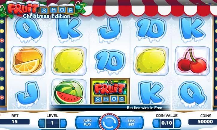 fruit shop christmas edition slot screen