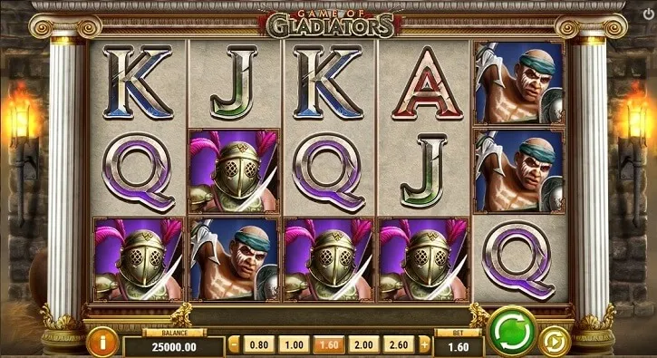 game of gladiators slot screen