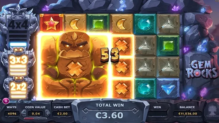 gem rocks slot screen