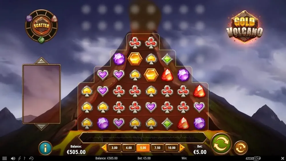 gold volcano slot screen