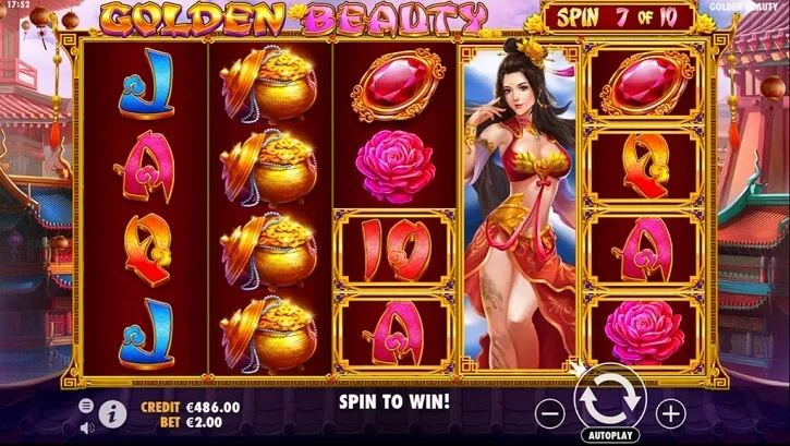 golden beauty slot screen