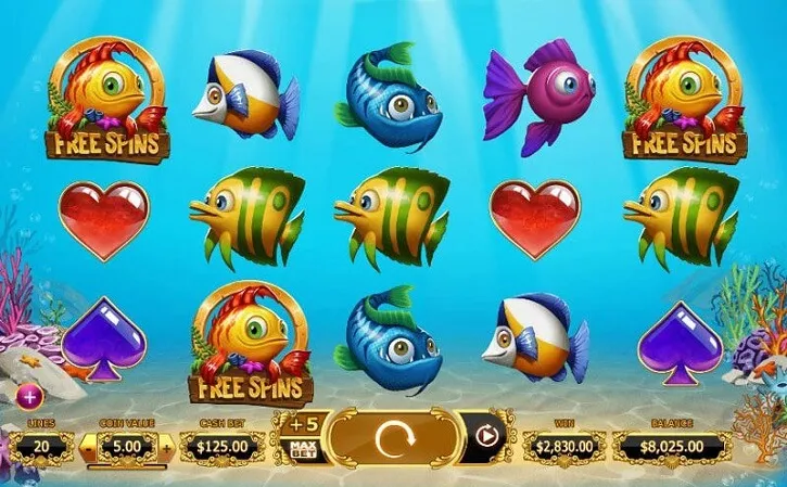 golden fishtank slot screen
