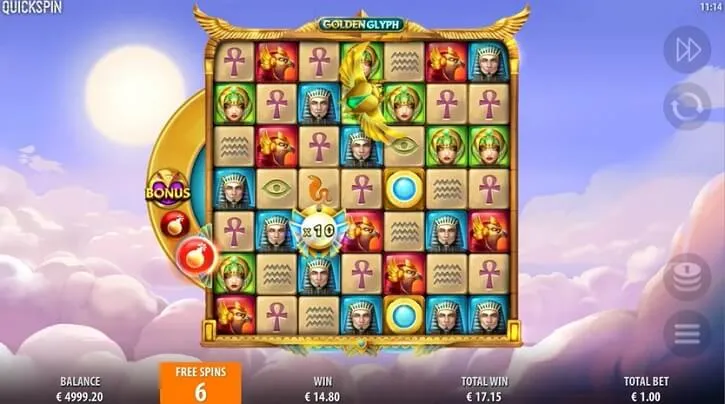 golden glyph slot freespins