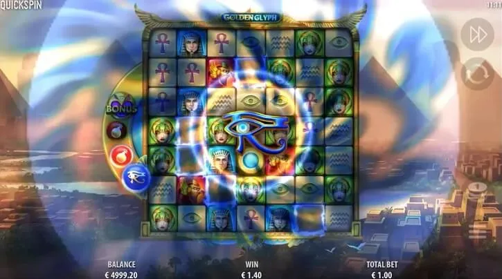 golden glyph slot screen