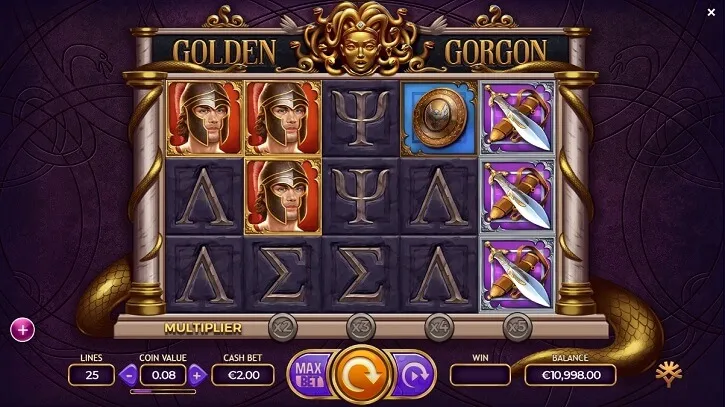 golden gorgon slot screen
