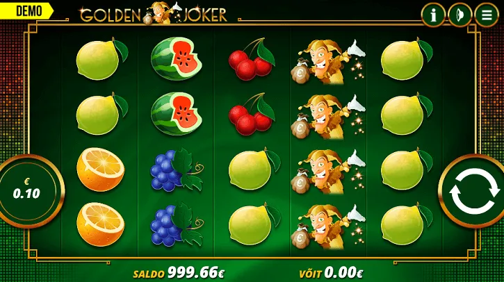 golden joker slot screen