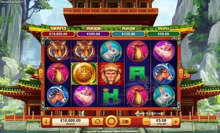 golden macaque slot screen