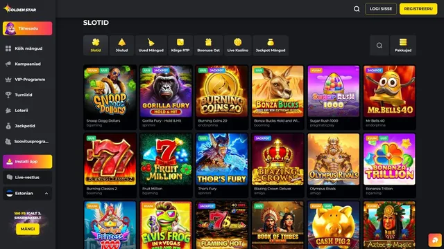 goldenstar kasiino mänguautomaadid