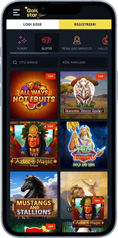 goldenstar kasiino mobiilne veebileht slotid
