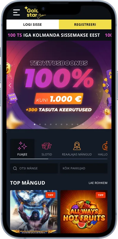 goldenstar kasiino mobiilne veebileht