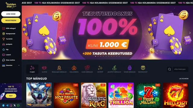 goldenstar kasiino veebileht