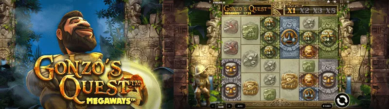 gonzos quest megaways slot screen
