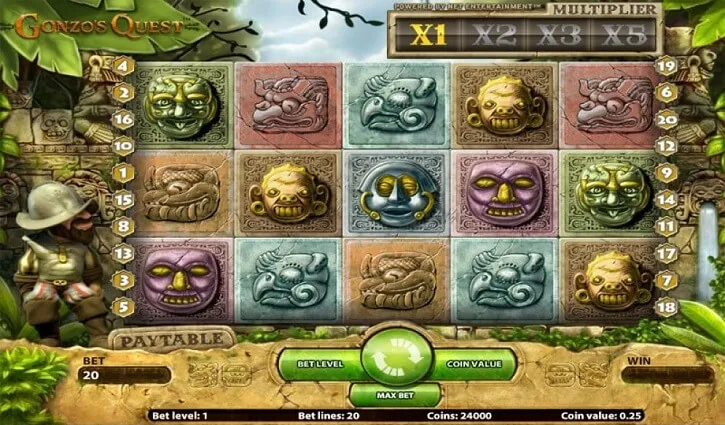 gonzos quest slot screen