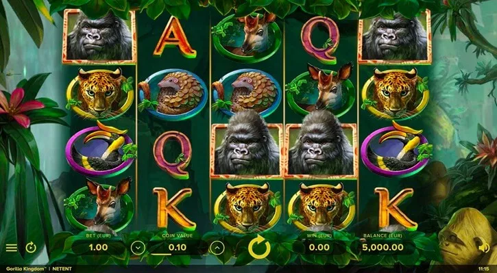 gorilla kingdom slot screen