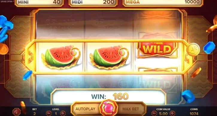 grand spinn slot screen