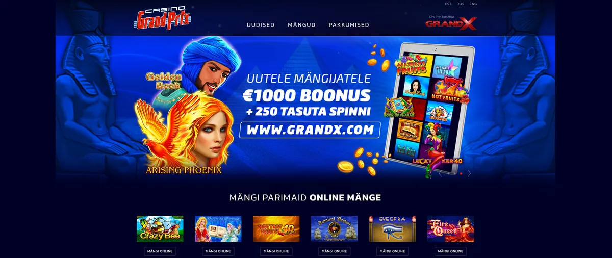 grandprix kasiino mangusaalid ja veebileht