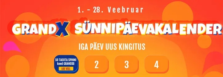grandx kasiino birthday boonused