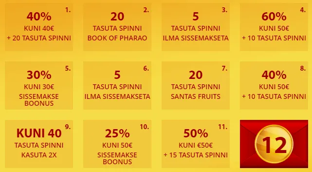 grandx kasiino joulu kalender 2023 auhinnad