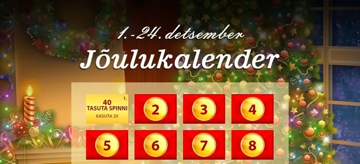 grandx kasiino joulukalender auhinnad