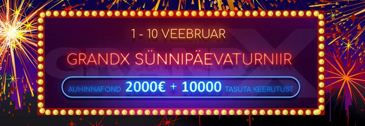 grandx kasiino sunnipaeva turniir