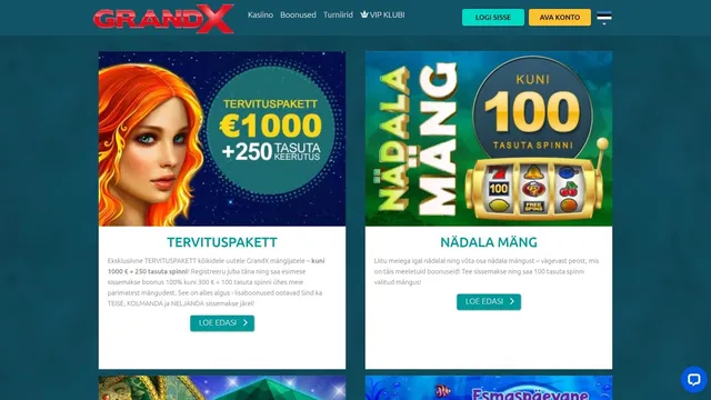 grandx kasiino boonused ja kampaaniad