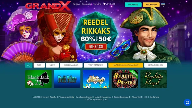 grandx kasiino lauamängud