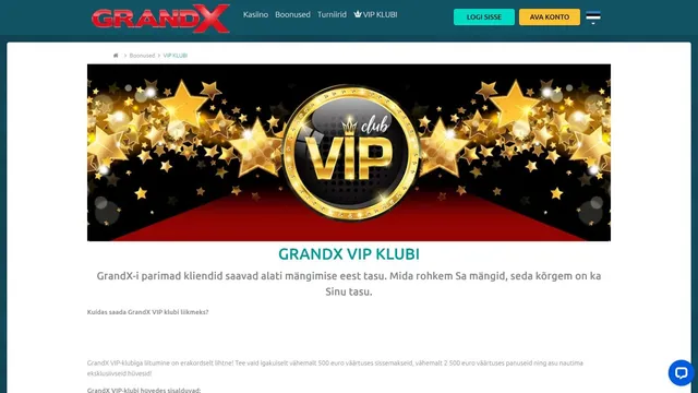 grandx kasiino vip klubi