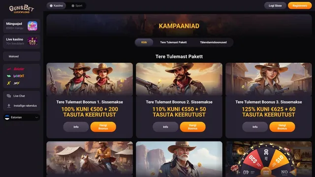 gunsbet kasiino kampaaniad