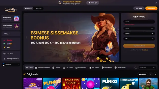 gunsbet kasiino veebileht