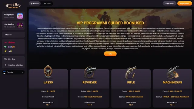 gunsbet kasiino vip programm