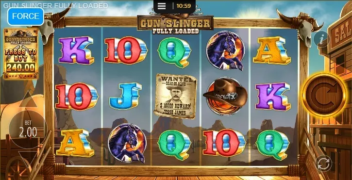 gun slinger fully load slot screen