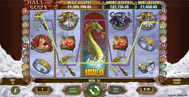 hall of gods slot screen