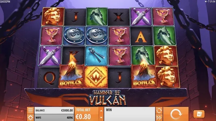 hammer of vulcan slot screen